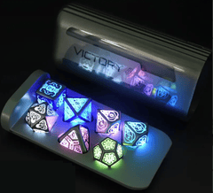Victory Dice: 7 Set Polyhedral Wireless Rechargeable LED VIC0001